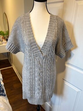 Pandemonium Alpaca Blend Cable Knit Sweater Dress Tunic S